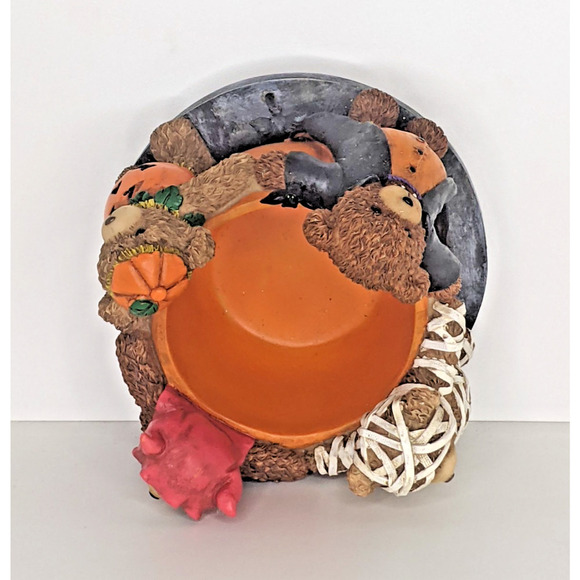 Vintage Halloween Bears Costumes Resin Candy Dish Candle Holder 2004 Joelson Ind - Picture 4 of 5